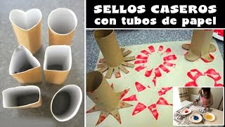 Sellos caseros con tubos de papel higiénico [upl. by Carlin40]