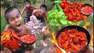 Kmeng Prey  Cooking Chicken Wing  Primitive Technology [upl. by Ragland560]