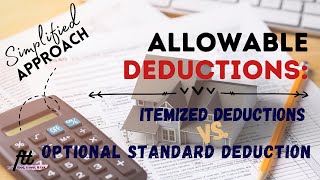 TOPIC 26 ALLOWABLE DEDUCTIONS  Itemized Deductions vs Optional Standard Deduction OSD [upl. by Ahsinyd903]