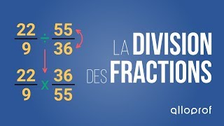 La division des fractions  Mathématiques  Alloprof [upl. by Yadahs100]