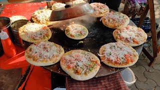 Indias Cheapest Rs 20 Pizza  Street Style Tawa Pizza  Indian Street Food [upl. by Labaw]