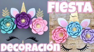 🌈 DECORACIÓN DE UNICORNIO FÁCIL Y ECONÓMICA 🦄  Marialis [upl. by Evot]