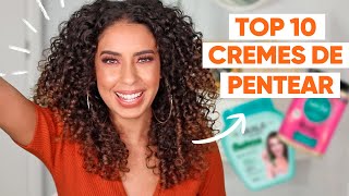 TOP 10 CREMES DE PENTEAR PRA CABELO CACHEADO  JULIANA LOUISE [upl. by Htebyram]