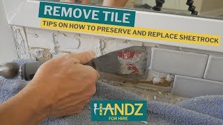 How To Remove Backsplash Tile Like A CHAMP [upl. by Etteyafal]