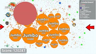 I ate the Biggest Mother Cell in Agario 120287 Score Experimental Server [upl. by Earesed]