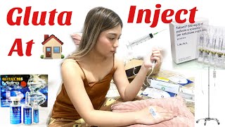 Gluta Inject At Home🏡  IV PUSH 💉  Side Effects [upl. by Eira863]