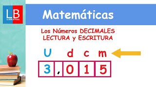 Los Números DECIMALES LECTURA y ESCRITURA ✔👩‍🏫 PRIMARIA [upl. by Stephi346]