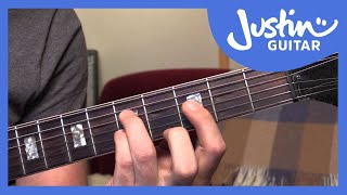 10 Basic Jazz Chords  Guitar Tutorials  JustinGuitar JA001 [upl. by Alyehc]