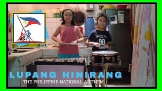 LUPANG HINIRANG  The Philippine National Anthem drum amp lyre cover [upl. by Ahsennod]