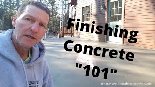 Concrete Finishing Tips  Pouring And Finishing A Small Concrete Floor [upl. by Georgeta]