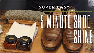 Super Easy 5 MINUTE Shoe Shine [upl. by Eniledam]