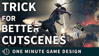 Enter cutscenes like this  One Minute Game Design  Cinematics [upl. by Bernadette]