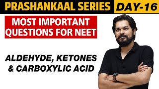 ALDEHYDE KETONES AND CARBOXYLIC ACID  01  Questions For NEET Objective  Prashankaal Series [upl. by Aicilet135]