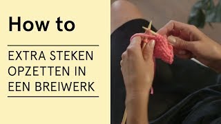 Tutorial  Extra steken opzetten in een breiwerk  VERITAS [upl. by Acinorev]