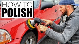 How To Polish A Car w Harbor Freight DA Polisher  Car Detailing and Paint Correction [upl. by Emilio]