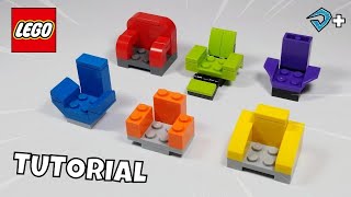 Poltronas de LEGO  Tutorial  SIMPLES [upl. by Nelan]