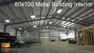 80x100 Metal Building Update Interior Tour [upl. by Isolde66]