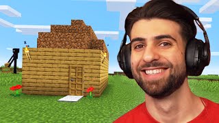 Building My First House In Minecraft its kinda insane [upl. by Neneek32]