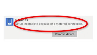 How To Fix Setup Incomplete Because Of A Metered Connection Error Windows 1087 [upl. by Alue]