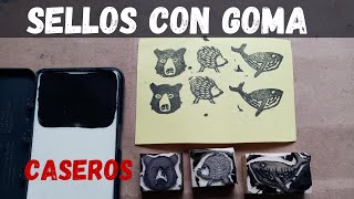 sellos caseros con goma de borrador [upl. by Nosreme]