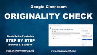 Originality Check in Google Classroom  Step by step guide [upl. by Valenza946]