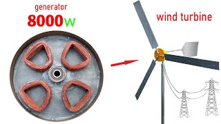 I make 220v electric Wind Turbine generator [upl. by Aiyram]