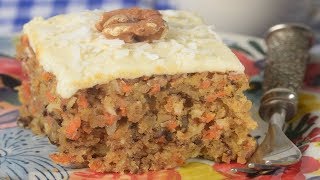 Carrot Sheet Cake Recipe Demonstration  Joyofbakingcom [upl. by Jedlicka]