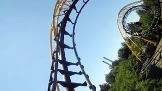 Corkscrew front seat onride HD POV Silverwood Theme Park [upl. by Tadeo]