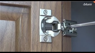 blum COMPACT BLUMOTION Hinge Adjustment [upl. by Nellda]