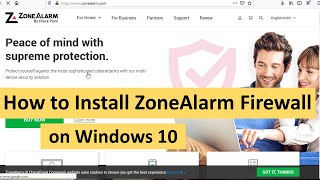 How to install ZoneAlarm Firewall on Windows 10 [upl. by Spindell291]