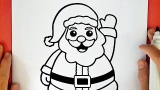 COME DISEGNARE BABBO NATALE [upl. by Ennaerb]