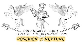 Poseidon  Neptune Greek Myth Comix explains the Olympian Gods OCR GCSE Classical Civilisation [upl. by Amatruda]