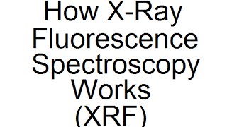 How X Ray Fluorescence Works [upl. by Llekcir194]