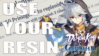 Beginner Guide To Using Resin  Genshin Impact [upl. by Kwei]