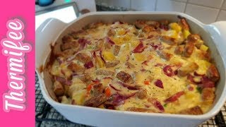 Kartoffel Möhrenauflauf mit Würstchen  Thermomix® TM6 [upl. by Ybot]