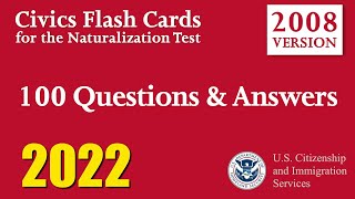 US Citizenship Test 2022 100 QUESTIONS amp ANSWERS [upl. by Sihonn691]