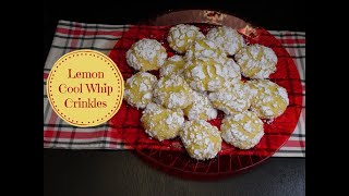 Lemon Cool Whip Crinkles Cake Mix Cookie Recipe [upl. by Hephzibah]