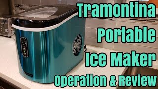 Tramontina Portable Ice Maker Operation and Review [upl. by Elcarim]