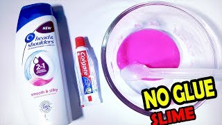 No GLUE  2018 How to make Shampoo and Toothpaste Slime [upl. by Helve]