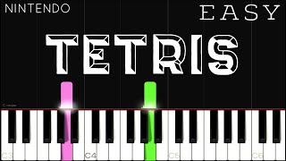 Tetris Theme  EASY Piano Tutorial [upl. by Aielam]