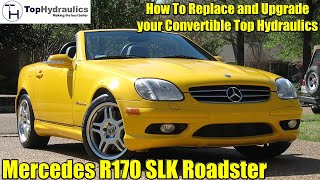 Mercedes R170 SLK  Chapter 5  How Top Replace The Main Lift Cylinders [upl. by Wilburt]