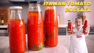 How to Make ITALIAN TOMATO PASSATA at Home Small Batch Tomato Sauce [upl. by Barvick]