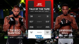 Thiago Santos vs Jamahal Hill Full Fight Full HD [upl. by Yeldoow478]