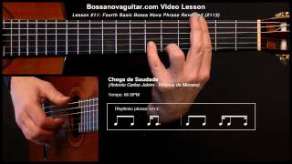 Chega de Saudade  Bossa Nova Guitar Lesson 11 Partido Alto Phrase [upl. by Malda]