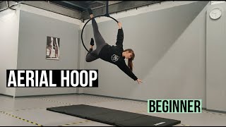 Aerial Hoop Routine Tutorial Beginner Level  AIR Hoop [upl. by Aissatsana]