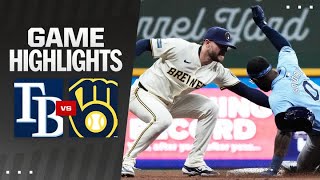 Rays vs Brewers Game Highlights 42924  MLB Highlights [upl. by Franciska7]