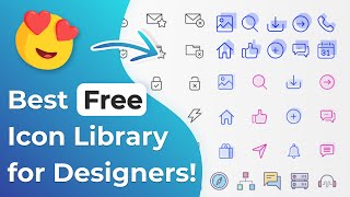 Best Free Icon Set Packs for Designers  Icon Libraries for Web UI Design [upl. by Idoux]