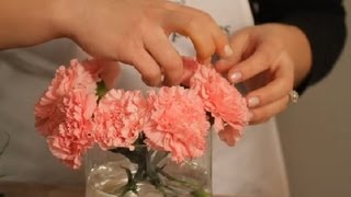 How to Make a Carnation Vase Arrangement  Flowers amp Centerpieces [upl. by Metsky]