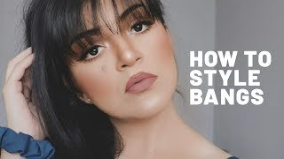 HOW I STYLE MY BANGS  super easy [upl. by Emalee]