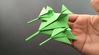 Cómo hacer un jet  avión de combate Origami [upl. by Annayd]